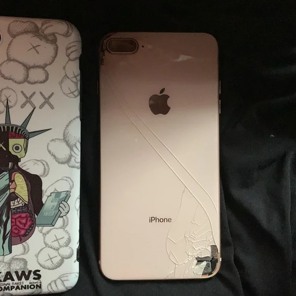 iPhone 8 Plus slightly cracked in front and back